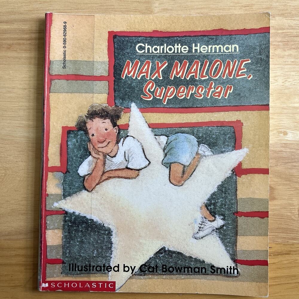 Max Malone Superstar Paperback Book by Charlotte Herman Vintage 1992 First Print